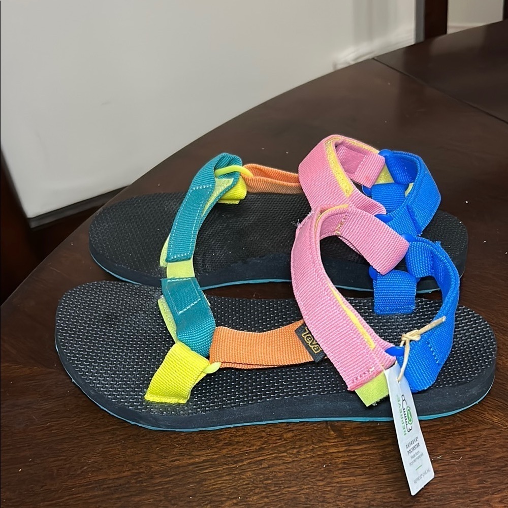 NWT Teva Original Universal Sandal SOLD OUT Multicolor Color Block - Picture 10 of 11